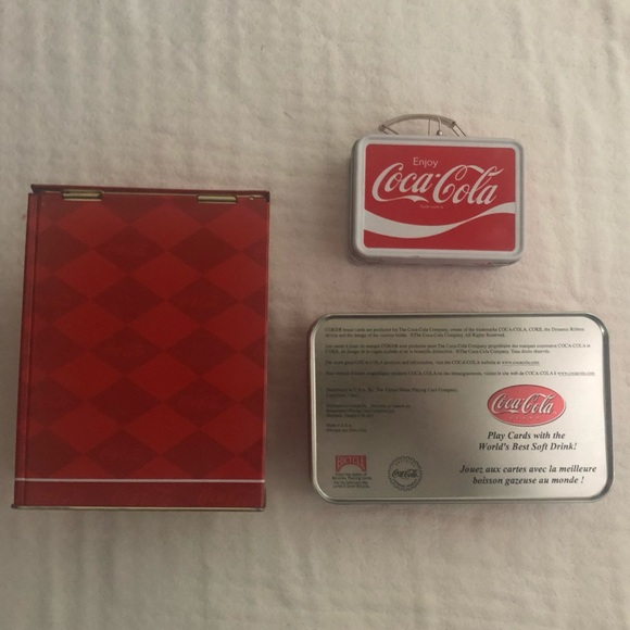 NWOT 3 Coca Cola Tins, 2 packs of Cards - Picture 2 of 16